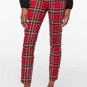 JCrew Factory Red Tartan Winnie Pant